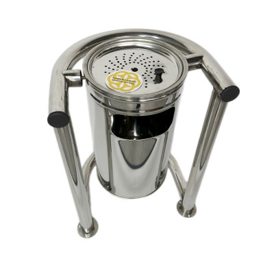 Будкрам купить Урна пепельница уличная на подставке 30Л, нержавеющая сталь, хром Efor