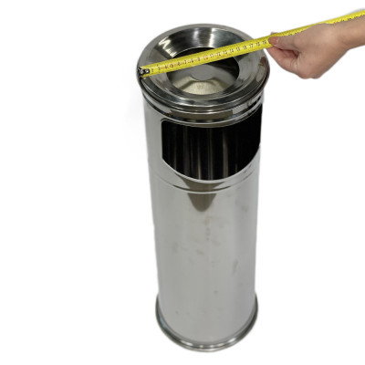 Будкрам купить Урна-пепельница цилиндрическая, нержавеющая сталь, диаметр 19 см, высота 60 см Sanpreis Урна-пепельница цилиндрическая, нержавеющая сталь, диаметр 19 см, высота 60 см Sanpreis 4