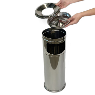 Будкрам купить Урна-пепельница цилиндрическая, нержавеющая сталь, диаметр 21 см, высота 60 см Sanpreis Урна-пепельница цилиндрическая, нержавеющая сталь, диаметр 21 см, высота 60 см Sanpreis 2