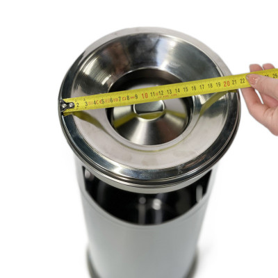 Будкрам купить Урна-пепельница цилиндрическая, нержавеющая сталь, диаметр 21 см, высота 60 см Sanpreis Урна-пепельница цилиндрическая, нержавеющая сталь, диаметр 21 см, высота 60 см Sanpreis 3