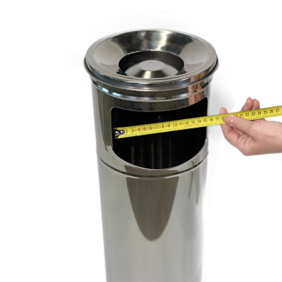 Будкрам купить Урна-пепельница цилиндрическая, нержавеющая сталь, диаметр 21 см, высота 60 см Sanpreis Урна-пепельница цилиндрическая, нержавеющая сталь, диаметр 21 см, высота 60 см Sanpreis 5