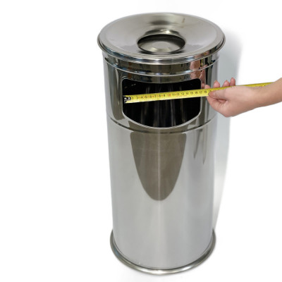 Будкрам купить Урна-пепельница цилиндрическая, нержавеющая сталь, диаметр 25 см, высота 60 см Sanpreis Урна-пепельница цилиндрическая, нержавеющая сталь, диаметр 25 см, высота 60 см Sanpreis 3