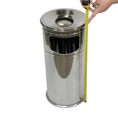 Будкрам купить Урна-пепельница цилиндрическая, нержавеющая сталь, диаметр 25 см, высота 60 см Sanpreis