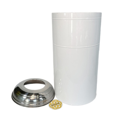 Будкрам купить Урна уличная, нержавеющая сталь, D31.5 см, высота 67 см, белый Efor Урна уличная, нержавеющая сталь, D31.5 см, высота 67 см, белый Efor 2