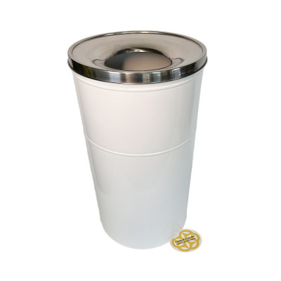 Будкрам купить Урна уличная, нержавеющая сталь, D32см, высота 58 см, белый Efor