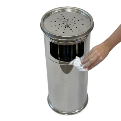 Будкрам купить Урна-пепельница с решеткой, нержавеющая сталь, диаметр 25 см Efor Урна-пепельница с решеткой, нержавеющая сталь, диаметр 25 см Efor 2