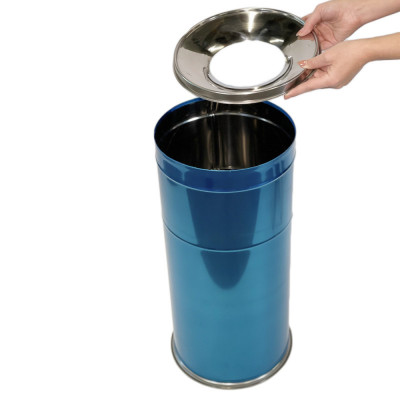 Будкрам купить Урна-попільничка з обідком, нержавіюча сталь, діаметр 27 см Sanpreis Урна-попільничка з обідком, нержавіюча сталь, діаметр 27 см Sanpreis 2