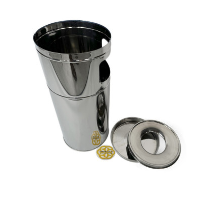 Будкрам купить Урна уличная, нержавеющая сталь, диаметр 25 см, высота 60 см, хром Efor Урна уличная, нержавеющая сталь, диаметр 25 см, высота 60 см, хром Efor 2