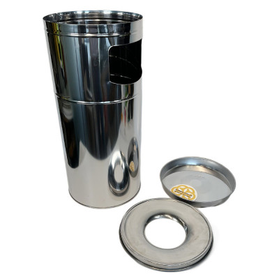 Будкрам купить Урна пепельница уличная, нержавеющая сталь, D28 см, высота 60 см, хром Efor Урна пепельница уличная, нержавеющая сталь, D28 см, высота 60 см, хром Efor 3