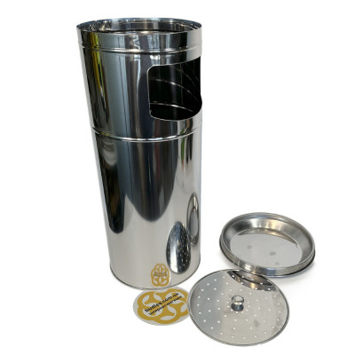 Будкрам купить Урна-пепельница с решеткой, нержавеющая сталь, диаметр 25 см Efor Урна-пепельница с решеткой, нержавеющая сталь, диаметр 25 см Efor 9