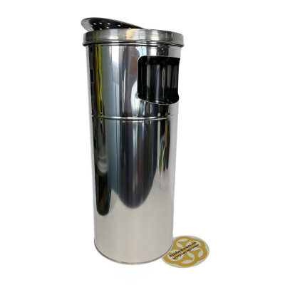 Будкрам купить Урна-пепельница с решеткой, нержавеющая сталь, диаметр 25 см Efor