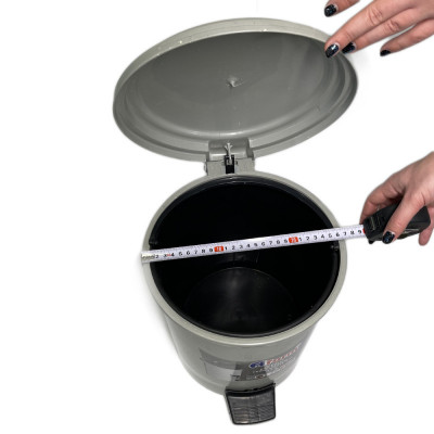 Будкрам купити Пластикове відро для сміття з педаллю 12Л, сірий Afacan Plastik Пластикове відро для сміття з педаллю 12Л, сірий Afacan Plastik 7