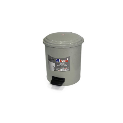 Будкрам купити Пластикове відро для сміття з педаллю 12Л, сірий Afacan Plastik