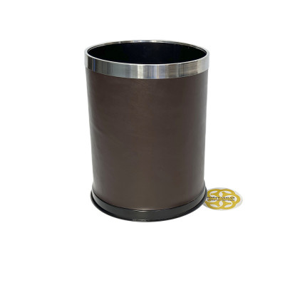Будкрам купити Відро для сміття без кришки 12Л, нержавіюча сталь, коричневий Sanpreis