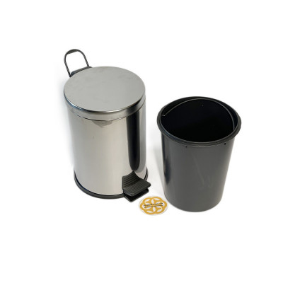 Будкрам купить Мусорное ведро с педалью 16Л, нержавеющая сталь, хром Efor Мусорное ведро с педалью 16Л, нержавеющая сталь, хром Efor 4