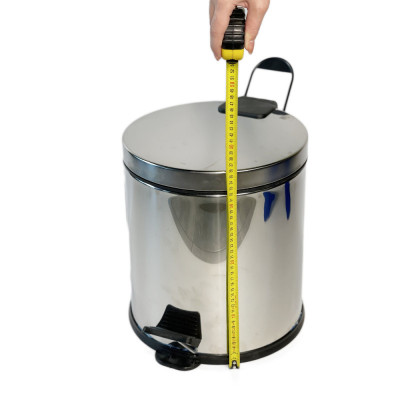 Будкрам купить Мусорное ведро с педалью 12Л, нержавеющая сталь, хром Sanpreis Мусорное ведро с педалью 12Л, нержавеющая сталь, хром Sanpreis 2