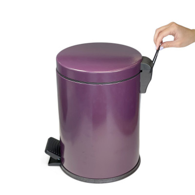 Будкрам купить Мусорное ведро с педалью 12Л, нержавеющая сталь,  фиолетовый Sanpreis Мусорное ведро с педалью 12Л, нержавеющая сталь,  фиолетовый Sanpreis 2