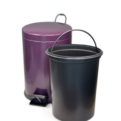 Будкрам купить Мусорное ведро с педалью 12Л, нержавеющая сталь,  фиолетовый Sanpreis Мусорное ведро с педалью 12Л, нержавеющая сталь,  фиолетовый Sanpreis 4