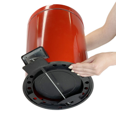 Будкрам купить Мусорное ведро с педалью 12Л, нержавеющая сталь, красный Sanpreis Мусорное ведро с педалью 12Л, нержавеющая сталь, красный Sanpreis 3