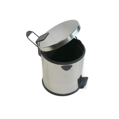 Будкрам купить Мусорное ведро с педалью 20Л, нержавеющая сталь, микролифт, хром Sanpreis Мусорное ведро с педалью 20Л, нержавеющая сталь, микролифт, хром Sanpreis 2