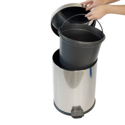 Будкрам купить Мусорное ведро с педалью 30Л, нержавеющая сталь, микролифт, хром Sanpreis Мусорное ведро с педалью 30Л, нержавеющая сталь, микролифт, хром Sanpreis 3