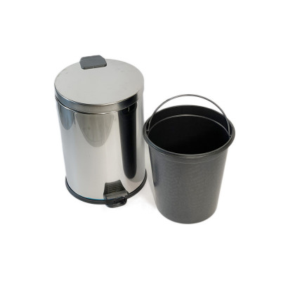 Будкрам купить Мусорное ведро с педалью 30Л, нержавеющая сталь, микролифт, хром Sanpreis Мусорное ведро с педалью 30Л, нержавеющая сталь, микролифт, хром Sanpreis 4