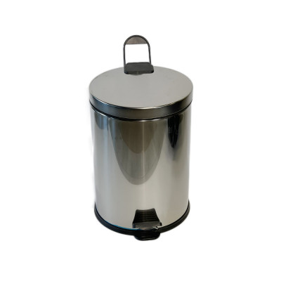 Будкрам купить Мусорное ведро с педалью 30Л, нержавеющая сталь, микролифт, хром Sanpreis