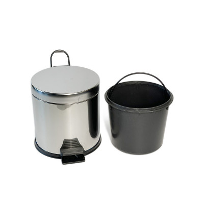 Будкрам купить Мусорное ведро с педалью 3Л, нержавеющая сталь, хром Sanpreis Мусорное ведро с педалью 3Л, нержавеющая сталь, хром Sanpreis 5