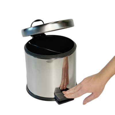 Будкрам купить Мусорное ведро с педалью 3Л, нержавеющая сталь, хром Sanpreis Мусорное ведро с педалью 3Л, нержавеющая сталь, хром Sanpreis 3