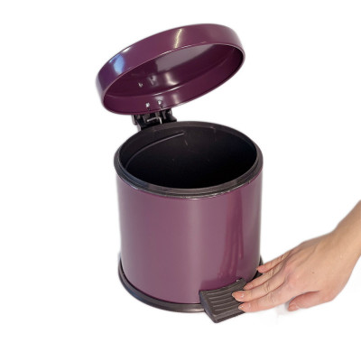 Будкрам купить Мусорное ведро с педалью 3Л, нержавеющая сталь, фиолетовый Sanpreis Мусорное ведро с педалью 3Л, нержавеющая сталь, фиолетовый Sanpreis 2