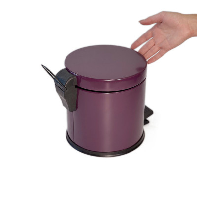 Будкрам купить Мусорное ведро с педалью 3Л, нержавеющая сталь, фиолетовый Sanpreis Мусорное ведро с педалью 3Л, нержавеющая сталь, фиолетовый Sanpreis 6