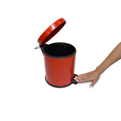 Будкрам купить Мусорное ведро с педалью 3Л, нержавеющая сталь, красный Sanpreis Мусорное ведро с педалью 3Л, нержавеющая сталь, красный Sanpreis 2