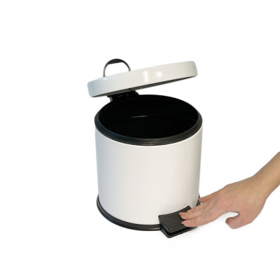 Будкрам купить Мусорное ведро с педалью 3Л, нержавеющая сталь, белый Sanpreis Мусорное ведро с педалью 3Л, нержавеющая сталь, белый Sanpreis 2