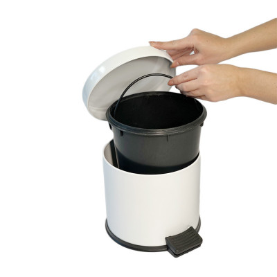 Будкрам купить Мусорное ведро с педалью 3Л, нержавеющая сталь, белый Sanpreis Мусорное ведро с педалью 3Л, нержавеющая сталь, белый Sanpreis 3