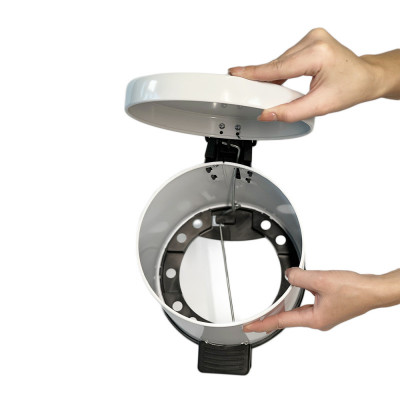 Будкрам купить Мусорное ведро с педалью 3Л, нержавеющая сталь, белый Sanpreis Мусорное ведро с педалью 3Л, нержавеющая сталь, белый Sanpreis 4