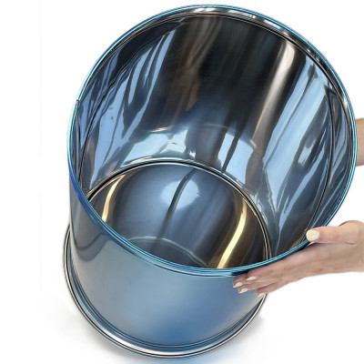 Будкрам купить Мусорное ведро 32Л с поворотной крышкой нержавеющая сталь, хром Sanpreis Мусорное ведро 32Л с поворотной крышкой нержавеющая сталь, хром Sanpreis 3