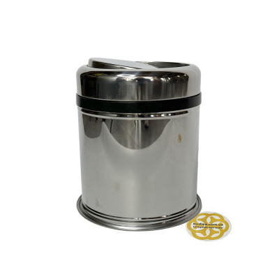 Будкрам купить Мусорное ведро 5Л с поворотной крышкой нержавеющая сталь, хром Sanpreis