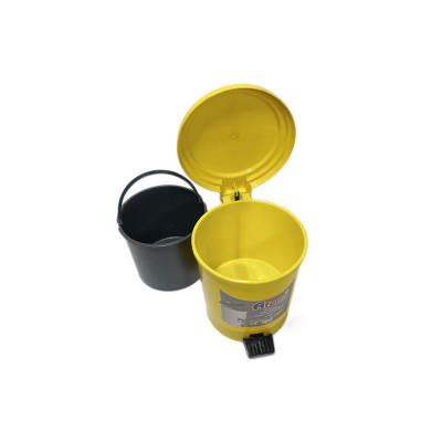 Будкрам купить Пластиковое ведро для мусора с педалью на 6Л, желтое Afacan Plastik Пластиковое ведро для мусора с педалью на 6Л, желтое Afacan Plastik 4