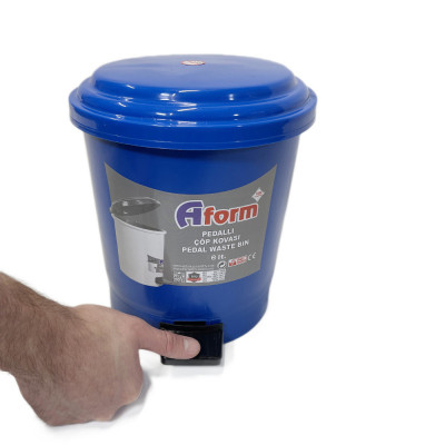 Будкрам купити Пластикове відро для сміття з педаллю на 6Л, синє Afacan Plastik Пластикове відро для сміття з педаллю на 6Л, синє Afacan Plastik 2