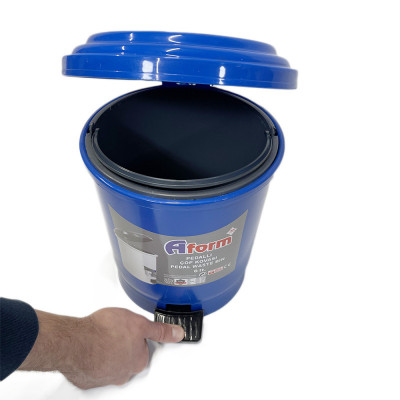 Будкрам купити Пластикове відро для сміття з педаллю на 6Л, синє Afacan Plastik Пластикове відро для сміття з педаллю на 6Л, синє Afacan Plastik 3