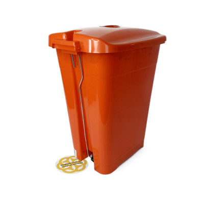 Будкрам купить Ведро для мусора с педалью 30 Л, пластик, оранжевый Afacan Plastik Ведро для мусора с педалью 30 Л, пластик, оранжевый Afacan Plastik 2