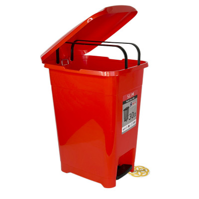 Будкрам купити Відро для сміття з педаллю 30 л, пластик, червоний Afacan Plastik Відро для сміття з педаллю 30 л, пластик, червоний Afacan Plastik 3