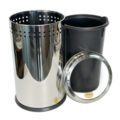 Будкрам купить Ведро для мусора 16Л с ободком  и перфорацией, нержавеющая сталь, хром Efor Ведро для мусора 16Л с ободком  и перфорацией, нержавеющая сталь, хром Efor 3