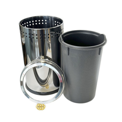 Будкрам купить Ведро для мусора 16Л с ободком  и перфорацией, нержавеющая сталь, хром Efor Ведро для мусора 16Л с ободком  и перфорацией, нержавеющая сталь, хром Efor 2