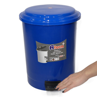 Будкрам купити Пластикове відро для сміття з педаллю 30 л, синій Afacan Plastik Пластикове відро для сміття з педаллю 30 л, синій Afacan Plastik 3