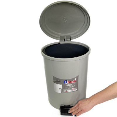 Будкрам купити Пластикове відро для сміття з педаллю 30 л, сірий Afacan Plastik Пластикове відро для сміття з педаллю 30 л, сірий Afacan Plastik 3