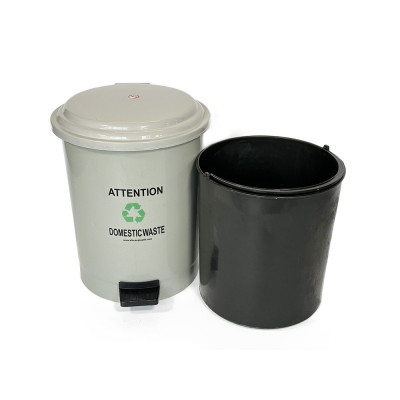 Будкрам купить Ведро для мусора с педалью  40 Л, пластик, серый Afacan Plastik Ведро для мусора с педалью  40 Л, пластик, серый Afacan Plastik 2