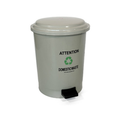 Будкрам купить Ведро для мусора с педалью  40 Л, пластик, серый Afacan Plastik