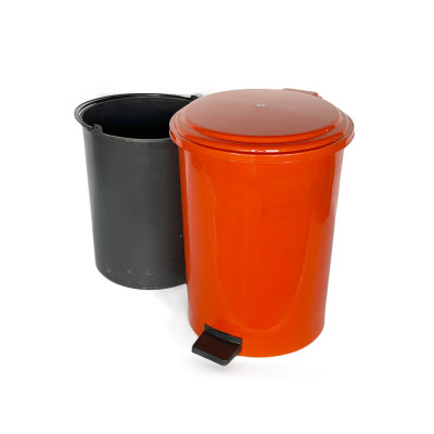 Будкрам купить Пластиковое ведро для мусора с педалью 30 Л, оранжевый Afacan Plastik Пластиковое ведро для мусора с педалью 30 Л, оранжевый Afacan Plastik 3