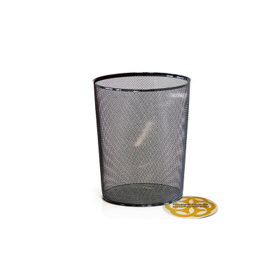 Будкрам купить Офисное мусорное ведро, сетка, нержавеющая сталь, черный Efor